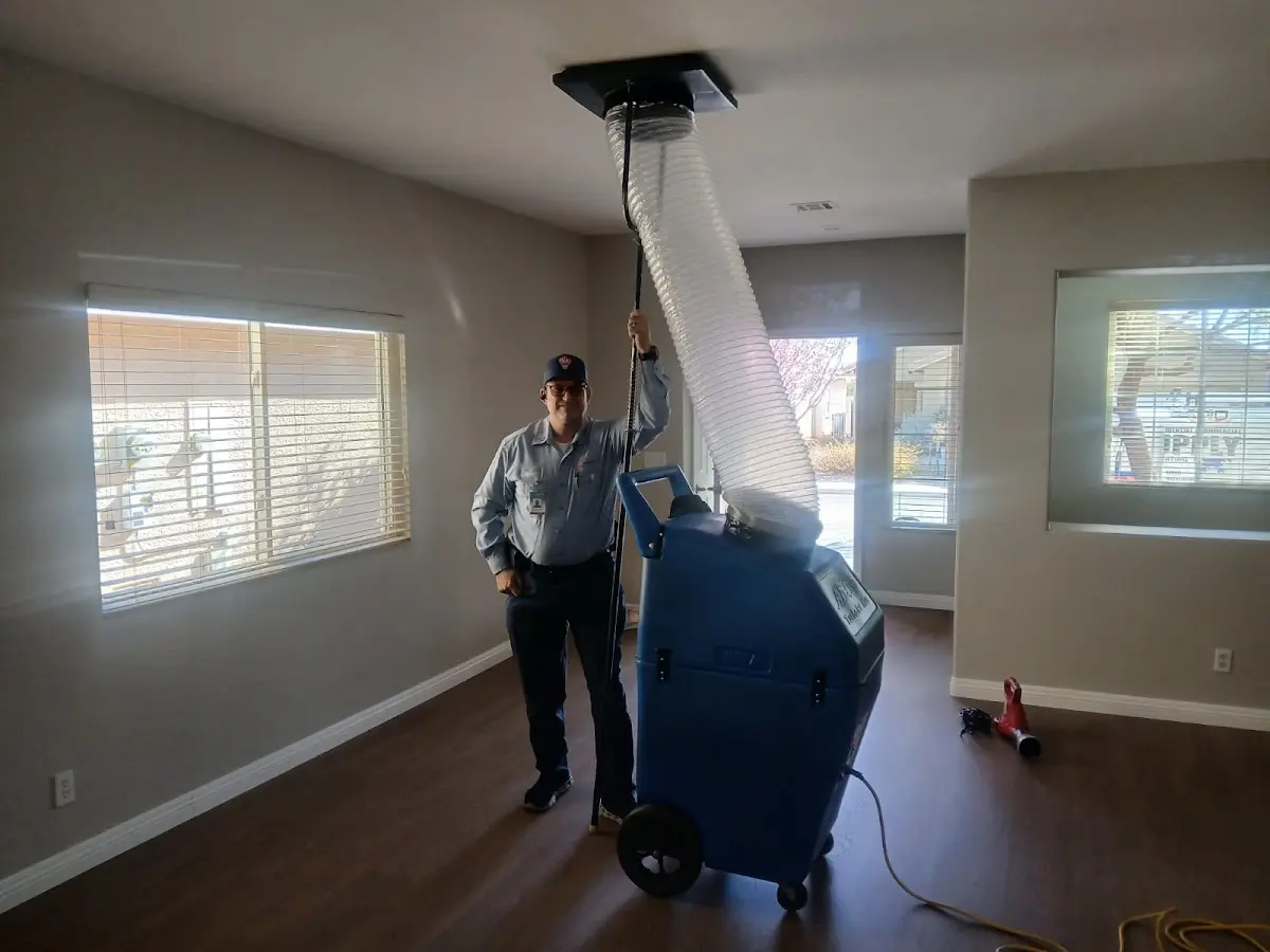 Professional Dryer Vent Cleaning work inside a Shoreview home